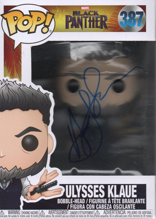 ANDY SERKIS SIGNED ULYSSES BLACK PANTHER FUNKO POP (2)