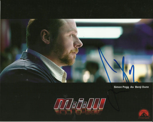 SIMON PEGG SIGNED MISSION IMPOSSIBLE 8X10 PHOTO