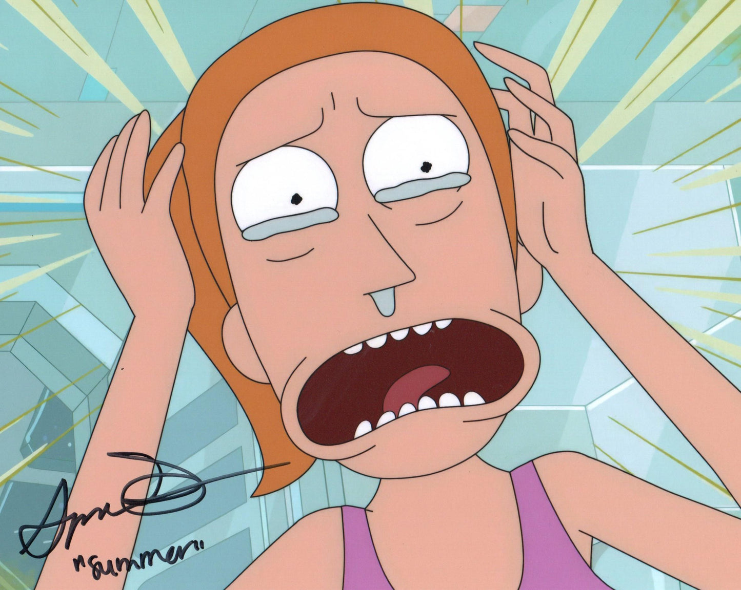 SPENCER GRAMMER SIGNED RICK AND MORTY 8X10 PHOTO (1)