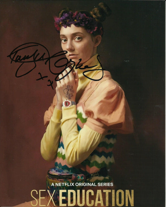 TANYA REYNOLDS SIGNED SEX EDUCATION 10X8 PHOTO (1)
