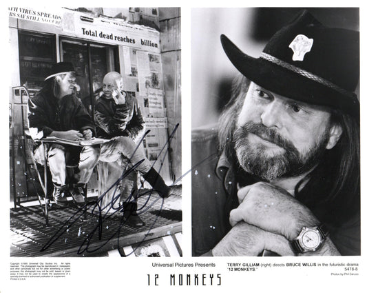 TERRY GILLIAM SIGNED 12 MONKEYS 8X10 PHOTO ALSO SWAU