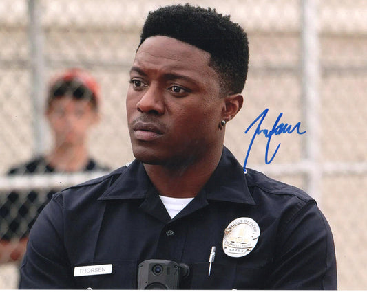 TRU VALENTINO SIGNED THE ROOKIE 8X10 PHOTO