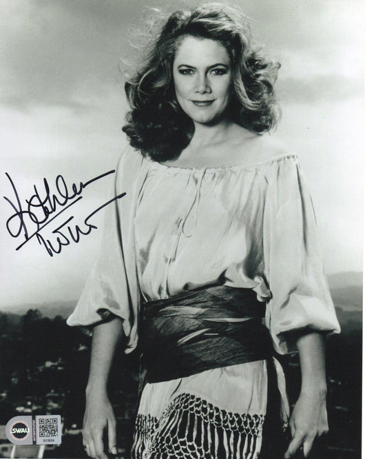 KATHLEEN TURNER SIGNED ROMANCING THE STONE 10X8 PHOTO (6) ALSO SWAU