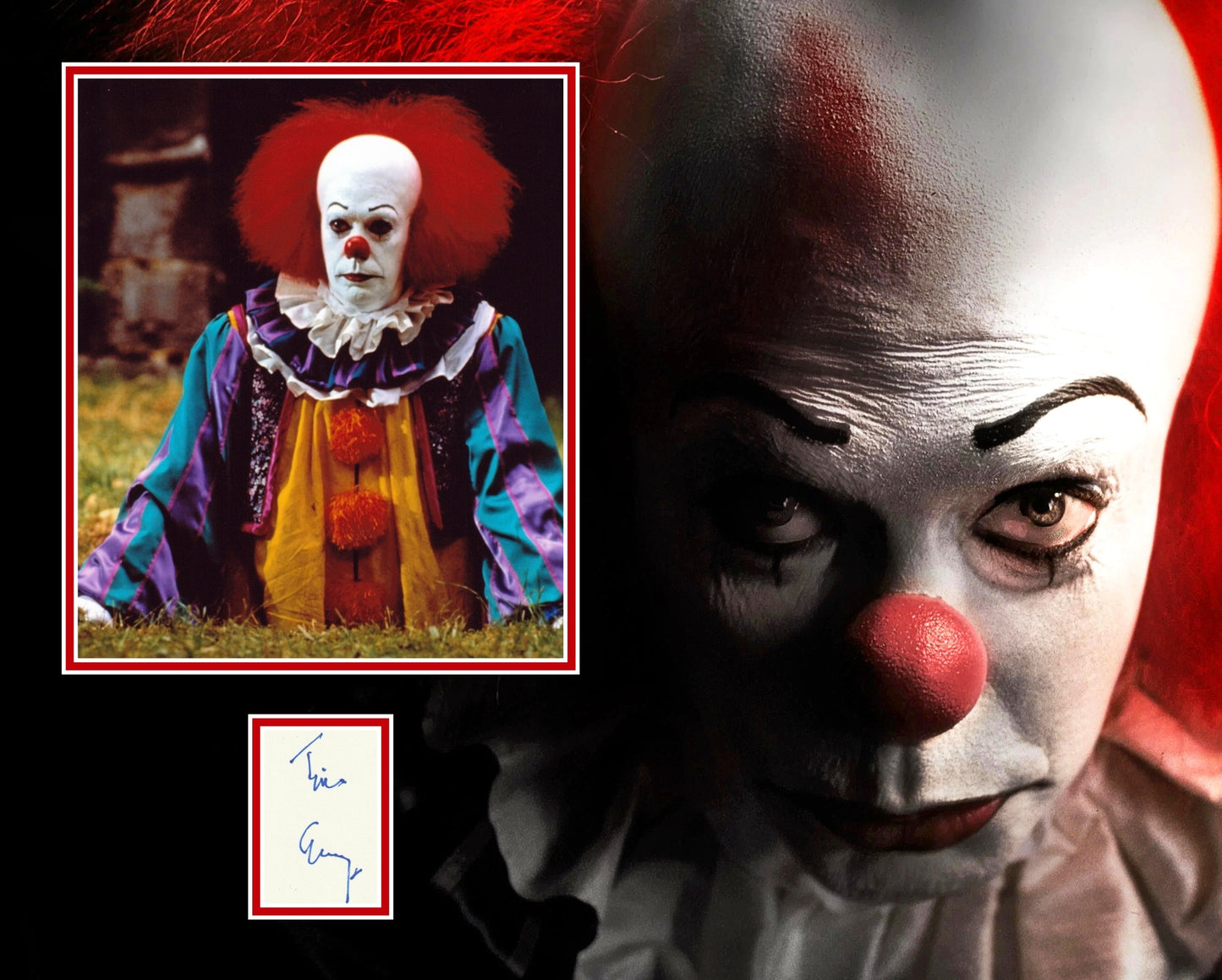 TIM CURRY SIGNED  IT PENNYWISE PHOTO MOUNT (3)
