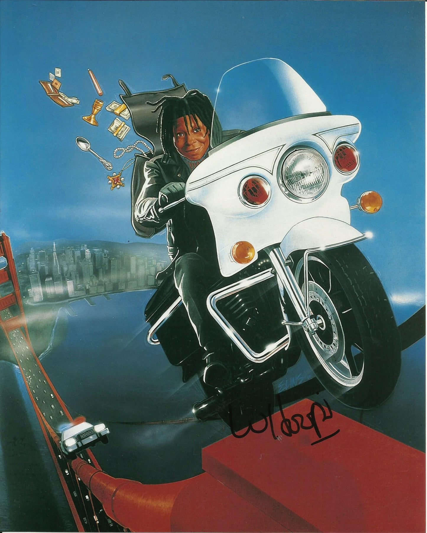 WHOOPI GOLDBERG SIGNED JUMPIN JACK FLASH 8X10 PHOTO (1)