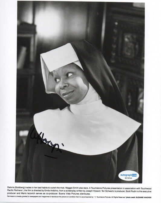 WHOOPI GOLDBERG SIGNED SISTER ACT 8X10 PHOTO ALSO ACOA (1)