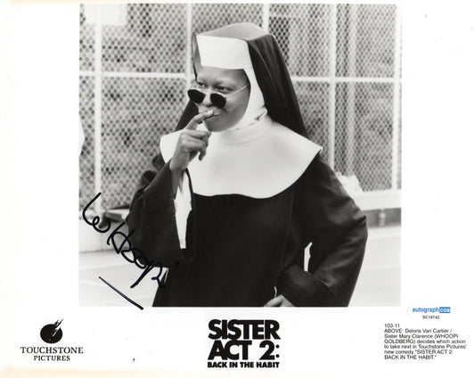 WHOOPI GOLDBERG SIGNED SISTER ACT 8X10 PHOTO ALSO ACOA (2)