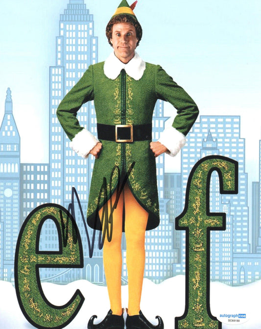 WILL FERRELL SIGNED ELF 8X10 PHOTO ALSO ACOA (2)