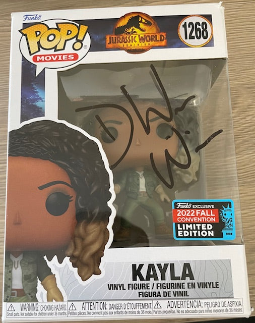 DEWANDA WISE SIGNED KAYLA JURASSIC WORLD FUNKO POP (1) ALSO SWAU