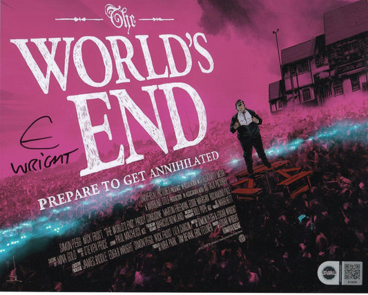 EDGAR WRIGHT SIGNED THE WORLDS END 8X10 PHOTO ALSO SWAU