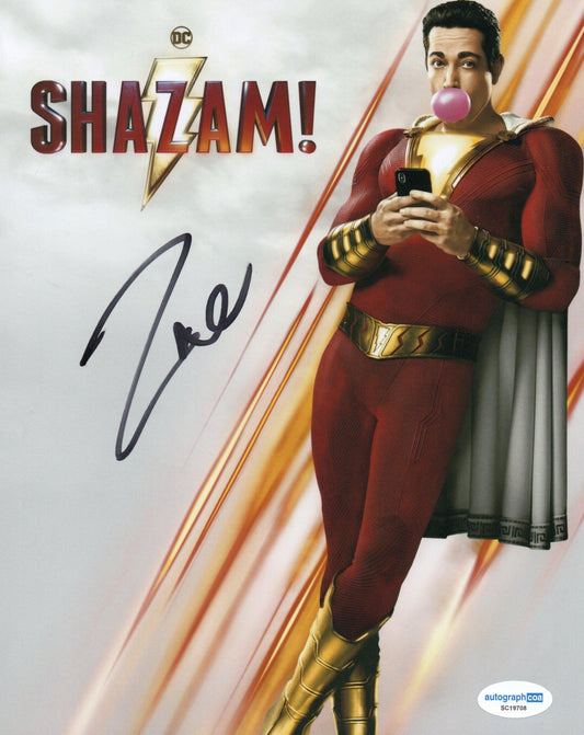 ZACHARY LEVI SIGNED SHAZAM 8X10 PHOTO (1) ALSO ACOA CERTIFIED