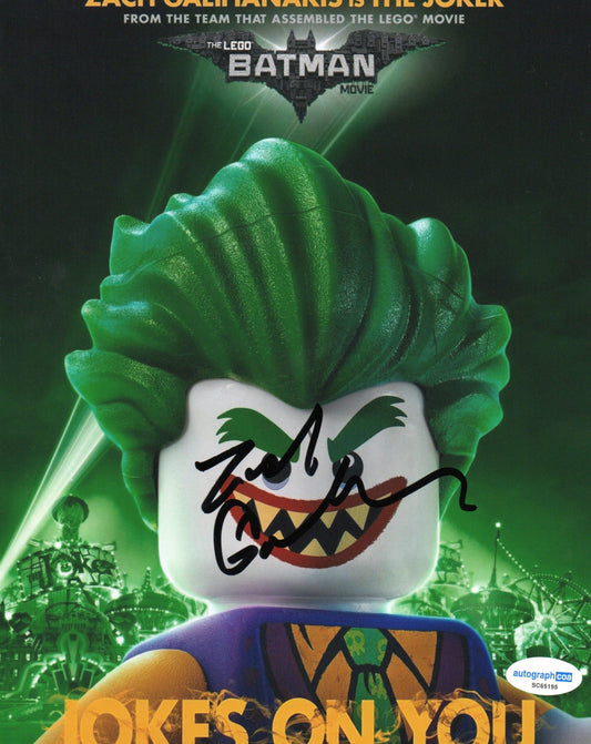 ZACH GALIFIANAKIS SIGNED LEGO MOVIE 8X10 PHOTO ALSO ACOA (1)