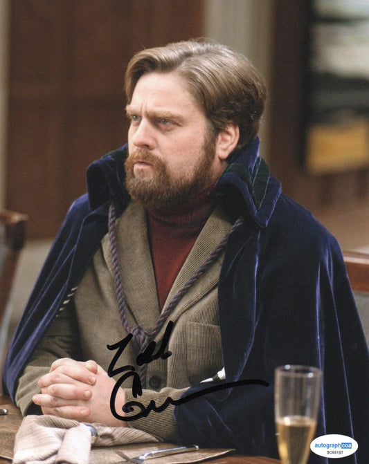 ZACH GALIFIANAKIS SIGNED DINNER FOR SCHMUCKS 8X10 PHOTO ALSO ACOA (1)