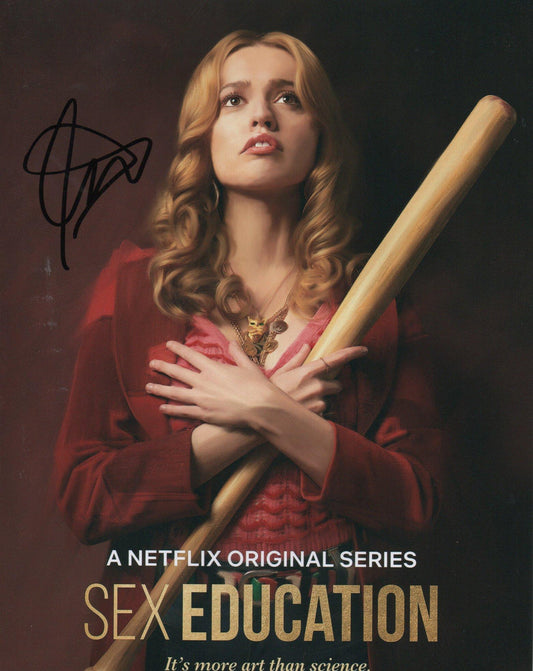AIMEE LOU WOOD SIGNED SEX EDUCATION 8X10 PHOTO (4)
