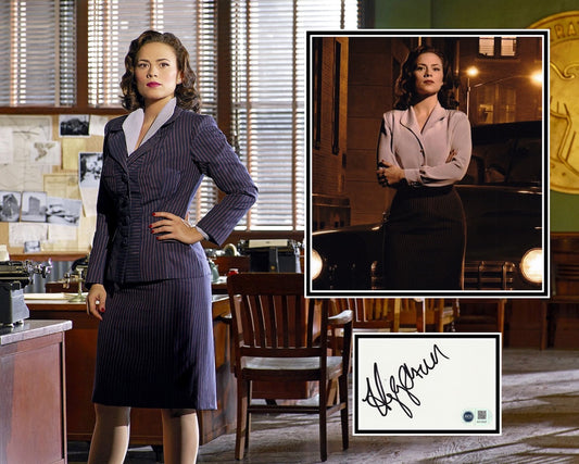 HAYLEY ATWELL SIGNED AGENT CARTER PHOTO MOUNT ALSO ACG