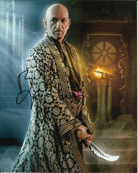 BEN KINGSLEY SIGNED IRON MAN 8X10 PHOTO