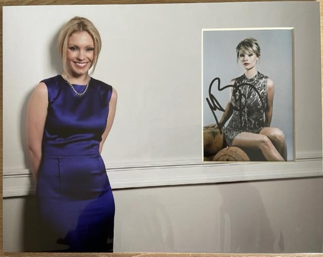 MYANNA BURING SIGNED 14X11 SEXY PHOTO MOUNT (1)