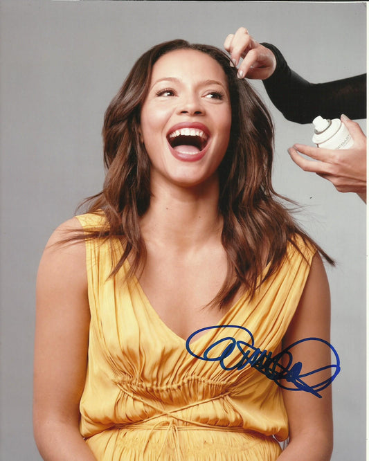 CARMEN EJOGO SIGNED SEXY 10X8 PHOTO