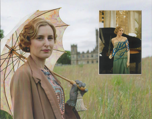 LAURA CARMICHAEL SIGNED 14X11 DOWNTON ABBEY PHOTO MOUNT (1)