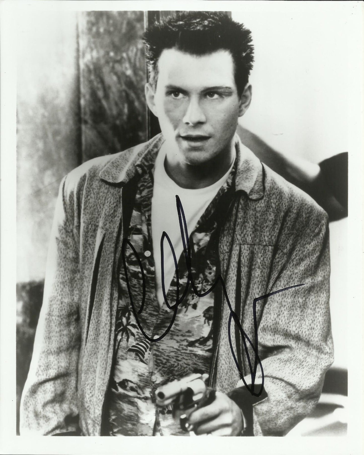 CHRISTIAN SLATER SIGNED TRUE ROMANCE 8X10 PHOTO (2)