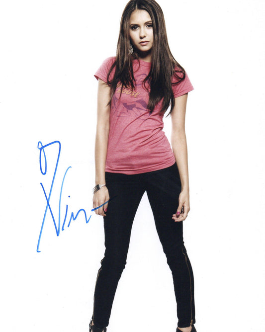 NINA DOBREV SIGNED SEXY VAMPIRE DIARIES 10X8 PHOTO (2)