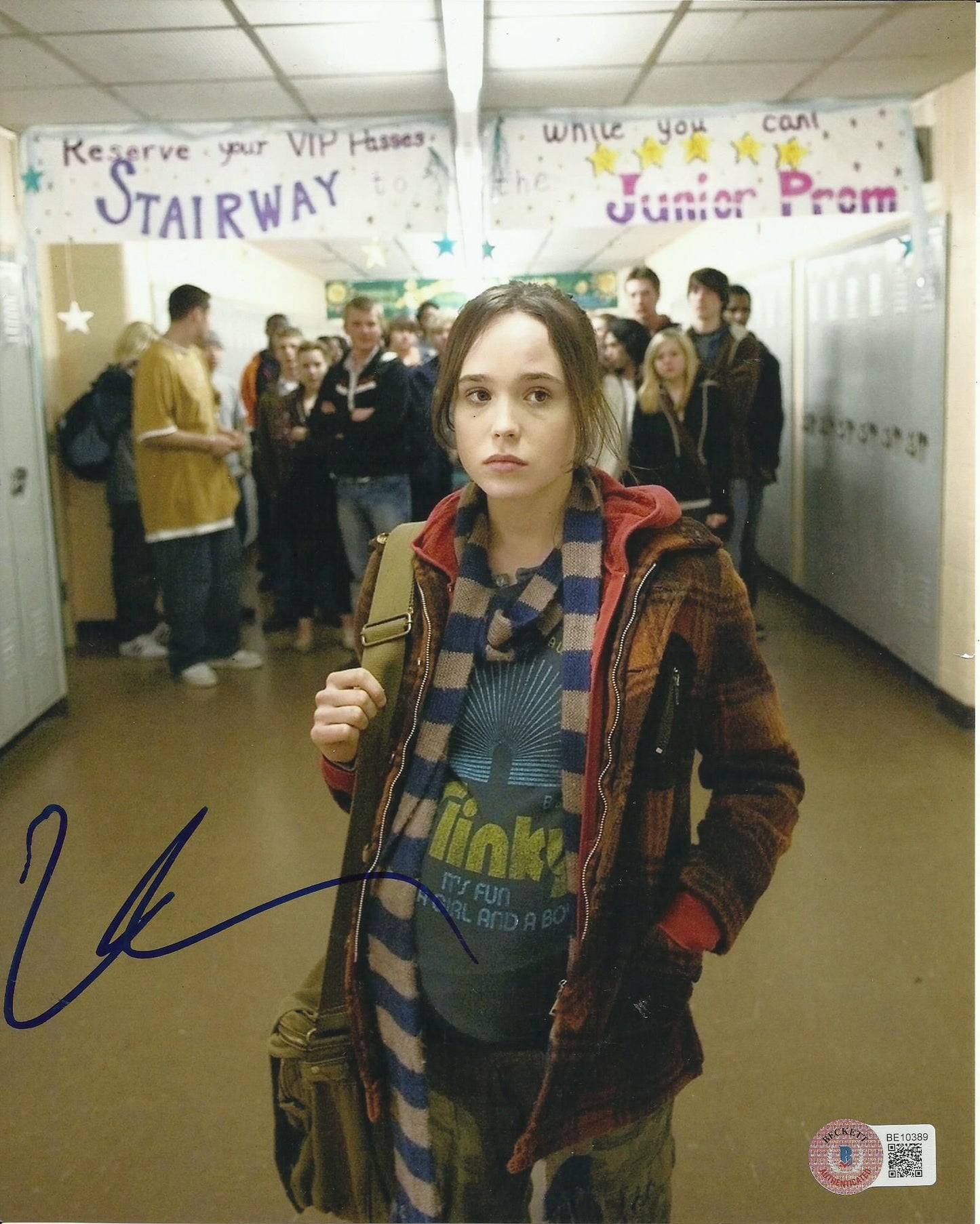 ELLIOT PAGE (ELLEN) SIGNED JUNO 10X8 PHOTO (2)  ALSO BECKETT COA