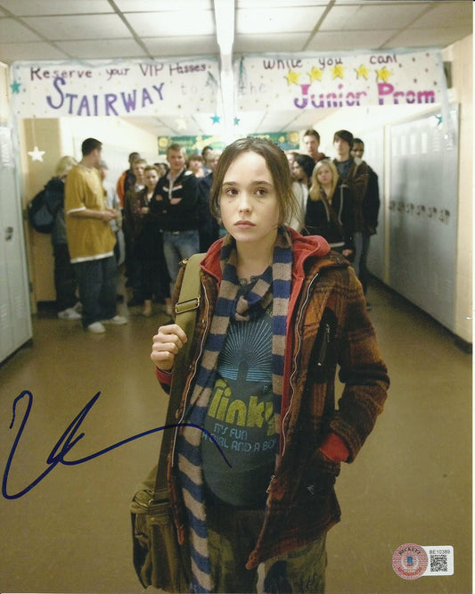 ELLIOT PAGE (ELLEN) SIGNED JUNO 10X8 PHOTO (2)  ALSO BECKETT COA
