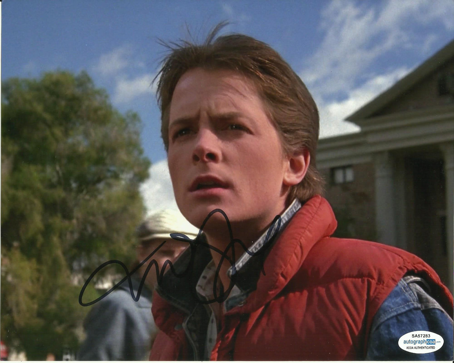 Michael J Fox Signed Back to the Future Signed Photo (4) also ACOA certified