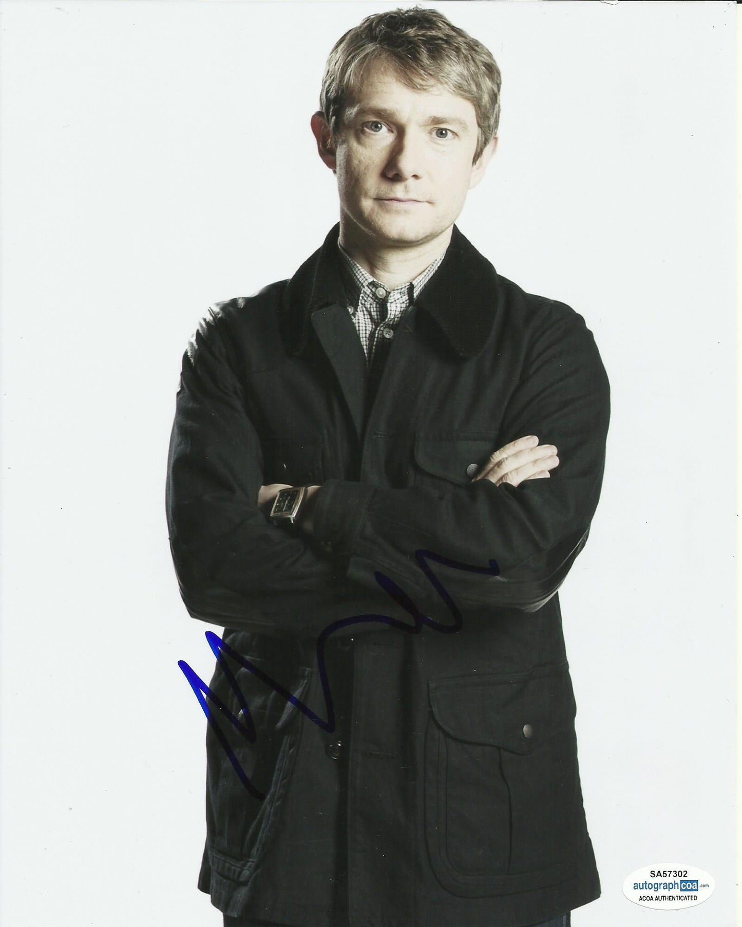 MARTIN FREEMAN SIGNED SHERLOCK 8X10 PHOTO (1) also ACOA certified