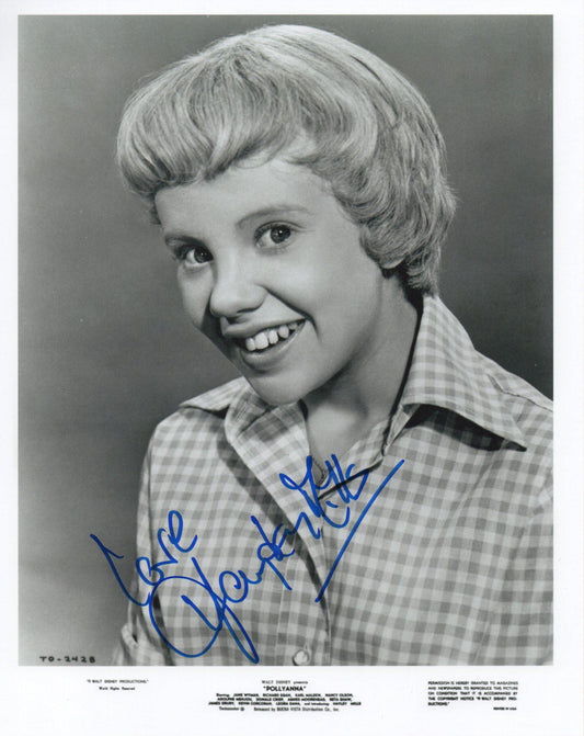 HAYLEY MILLS SIGNED POLLYANNA 10X8 PHOTO (1)