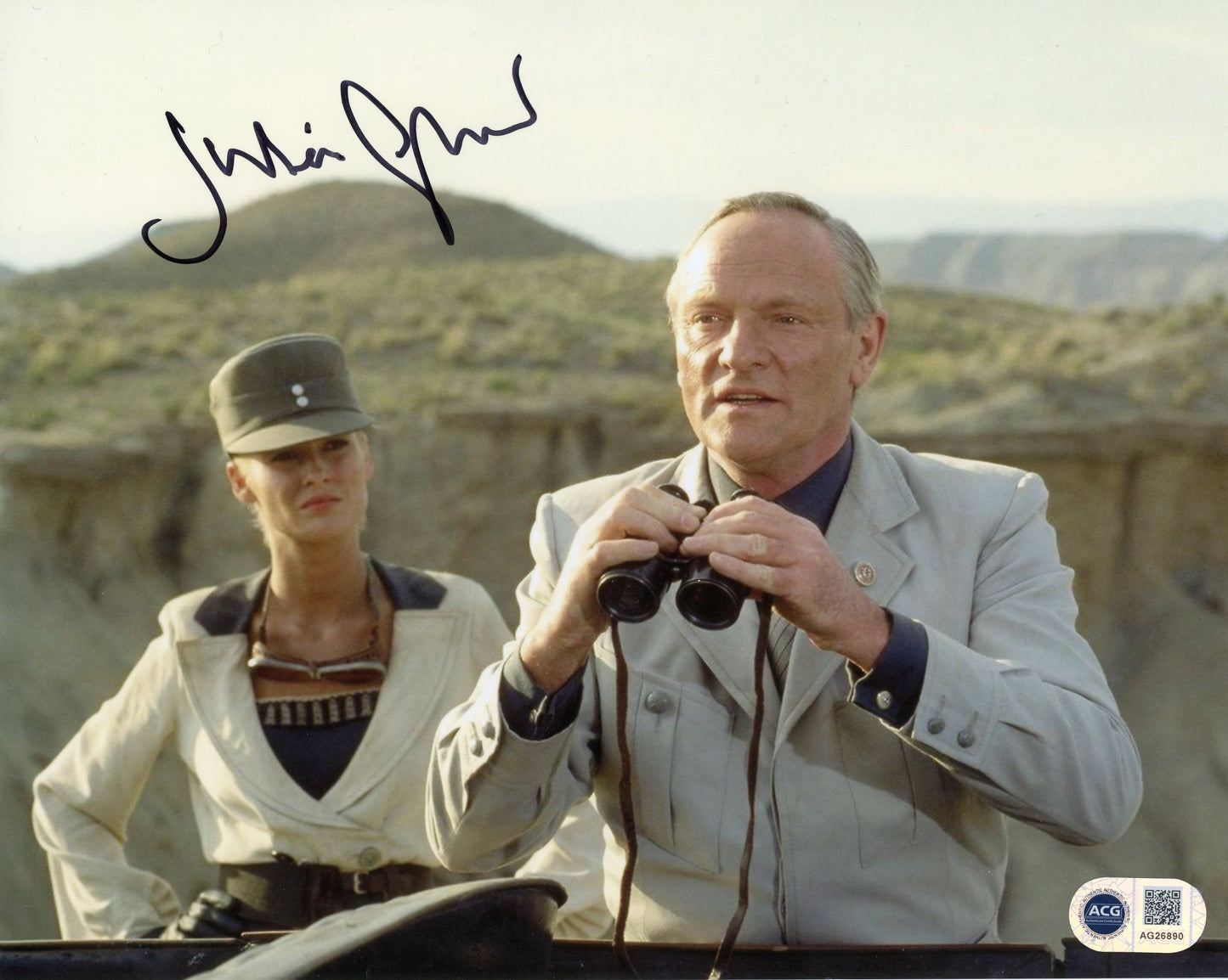 JULIAN GLOVER SIGNED INDIANA JONES 8X10 PHOTO (5) ALSO  ACG CERT AUTHENTICATION