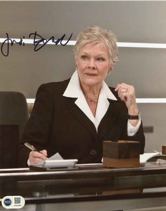 JUDI DENCH SIGNED BOND 10X8 PHOTO (5) ALSO ACG CERT AUTHENTICATION
