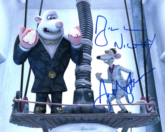 ANDY SERKIS AND BILL NIGHY SIGNED FLUSHED AWAY 8X10 PHOTO