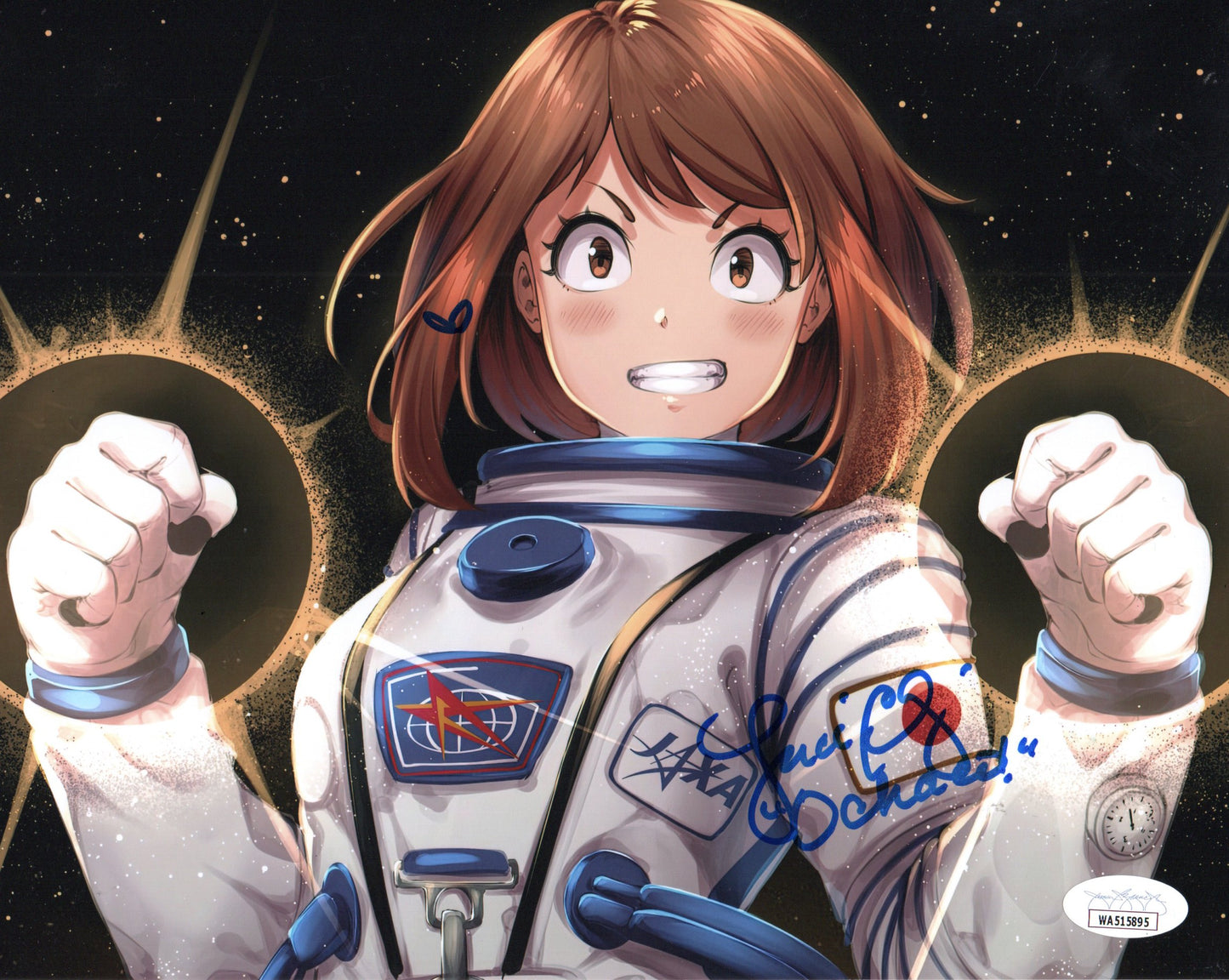 LUCI CHRISTIAN SIGNED MY HERO ACADEMIA PHOTO ALSO JSA