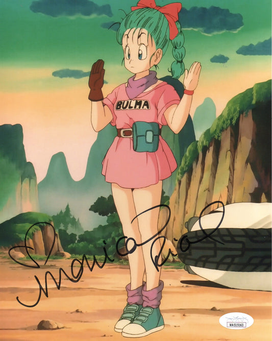 MONICA RIAL SIGNED DRAGON BALL PHOTO ALSO JSA