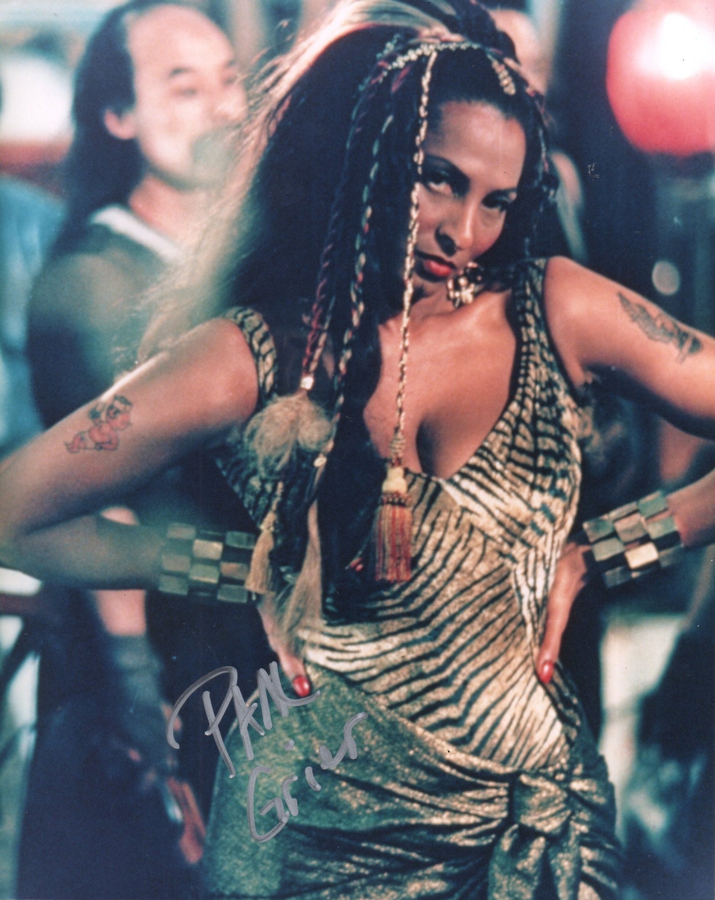 PAM GRIER SIGNED ESCAPE FROM LA 10X8 PHOTO