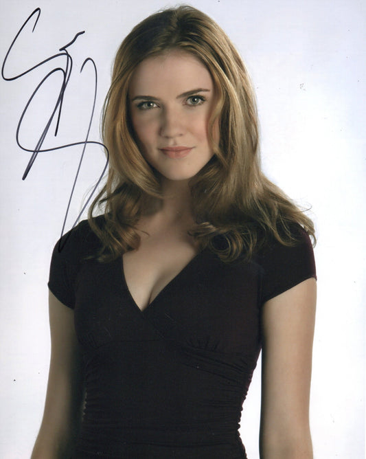 SARA CANNING SIGNED SEXY THE VAMPIRE DIARIES 10X8 PHOTO