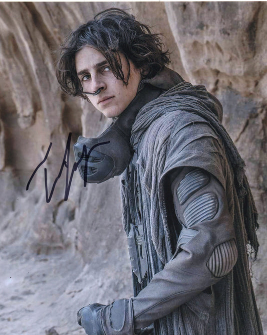 TIMOTHEE CHALAMET SIGNED DUNE 8X10 PHOTO