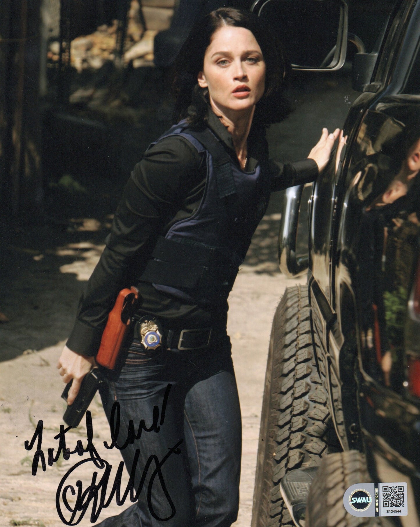 ROBIN TUNNEY SIGNED THE MENTALIST 10X8 PHOTO (2)ALSO SWAU