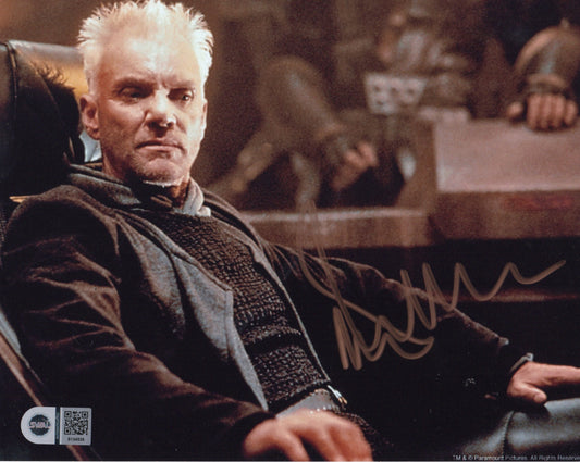 MALCOLM McDOWELL SIGNED STAR TREK 8X10 PHOTO (3) ALSO SWAU