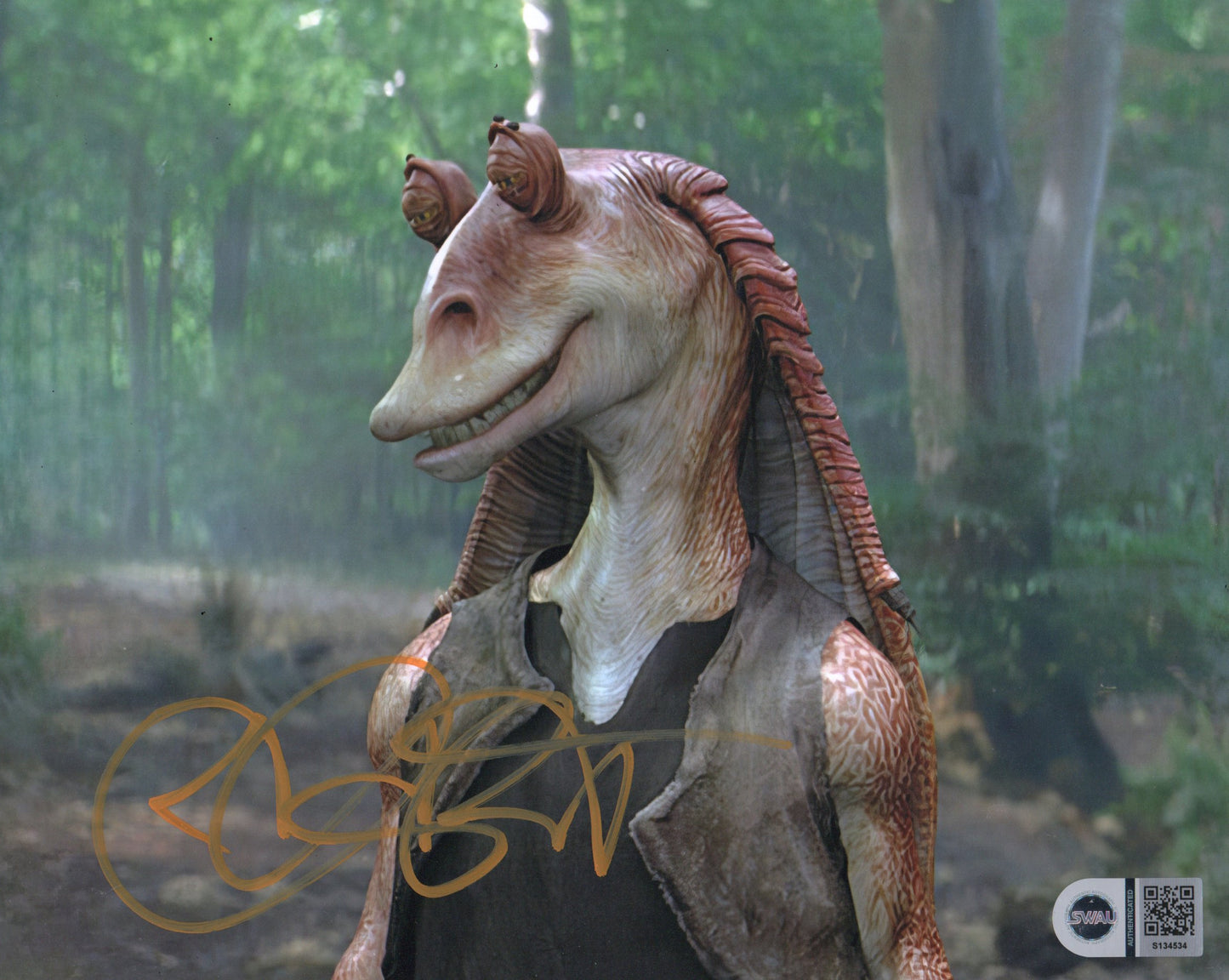 AHMED BEST SIGNED STAR WARS 8X10 PHOTO (4) ALSO SWAU