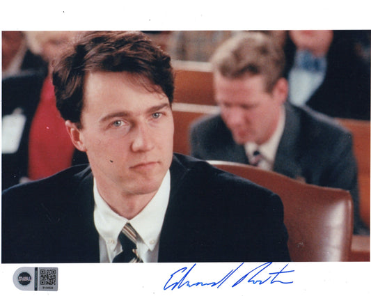 ED NORTON SIGNED THE PEOPLE V LARRY FLYNT 8X10 PHOTO EARLY FULL SIGNATURE ALSO SWAU