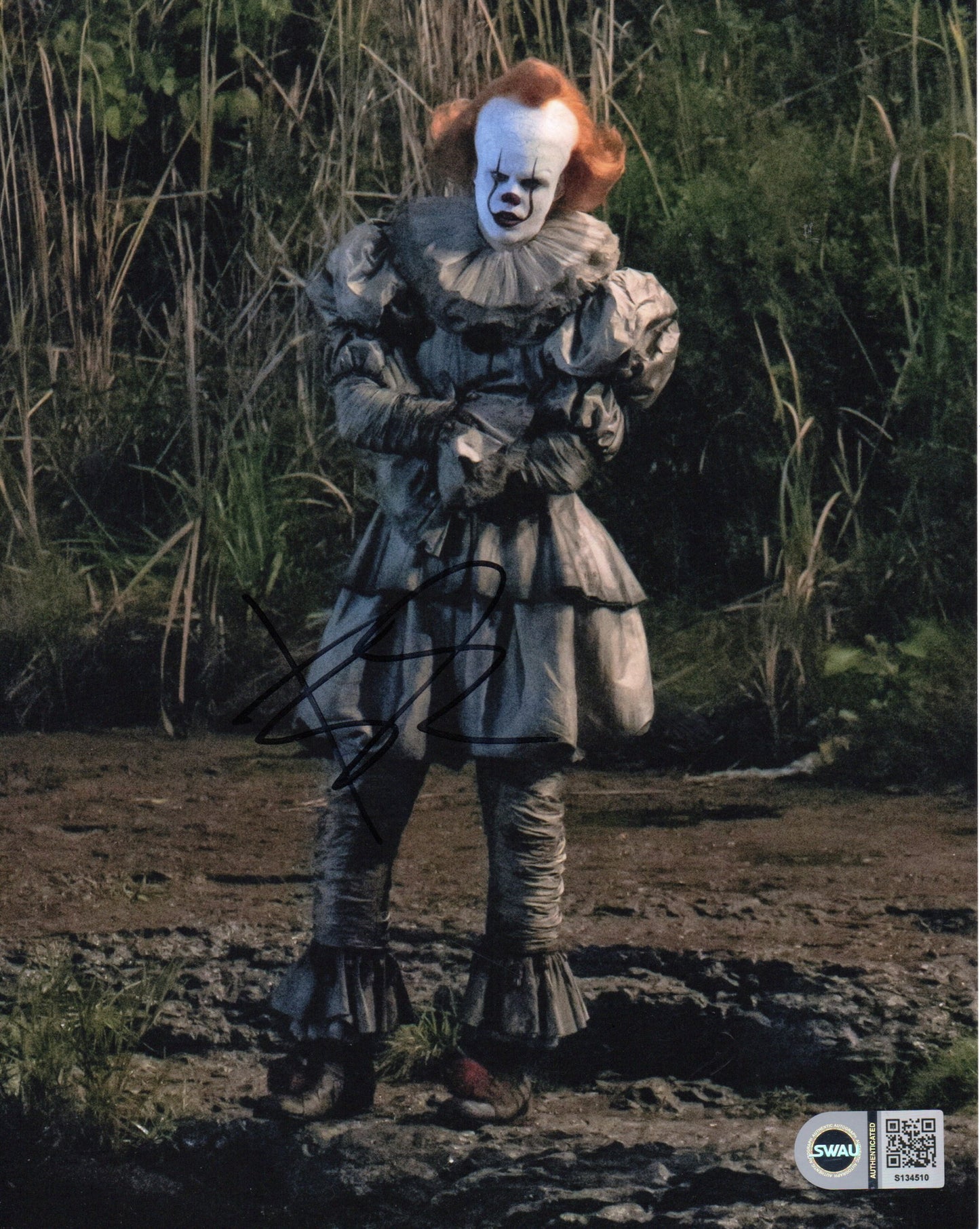BILL SKARSGARD SIGNED IT PENNYWISE 8X10 PHOTO ALSO SWAU
