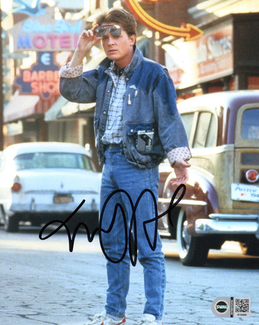 Michael J Fox Signed Back to the Future Signed Photo (8) also SWAU