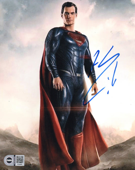 HENRY CAVILL SIGNED SUPERMAN 8X10 PHOTO ALSO SWAU