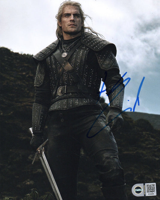 HENRY CAVILL SIGNED THE WITCHER 8X10 PHOTO ALSO SWAU