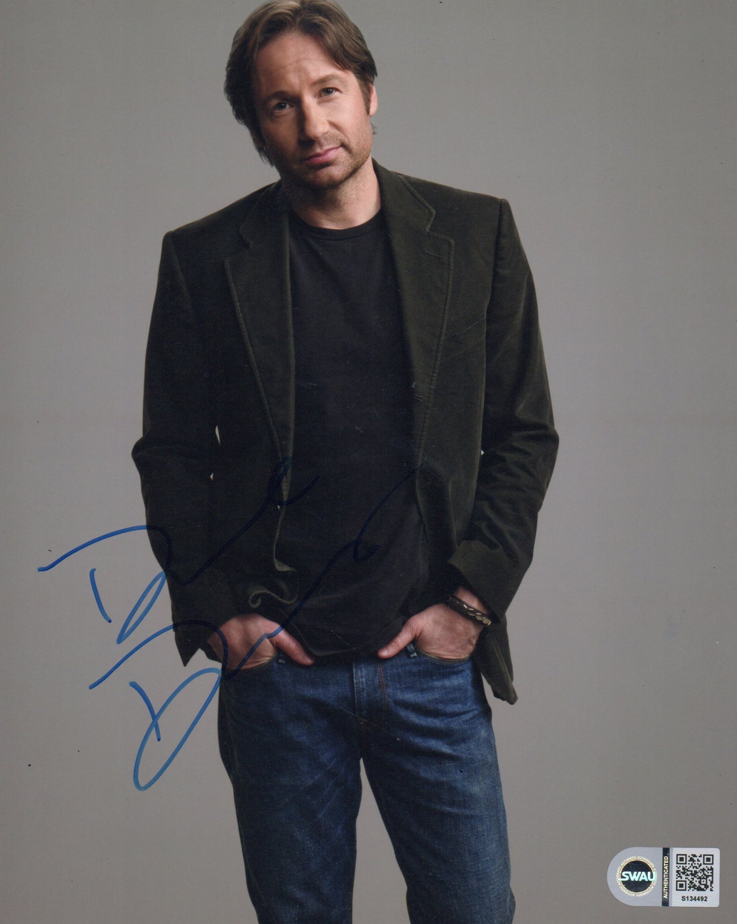 DAVID DUCHOVNY SIGNED 8X10 PHOTO (4) ALSO SWAU