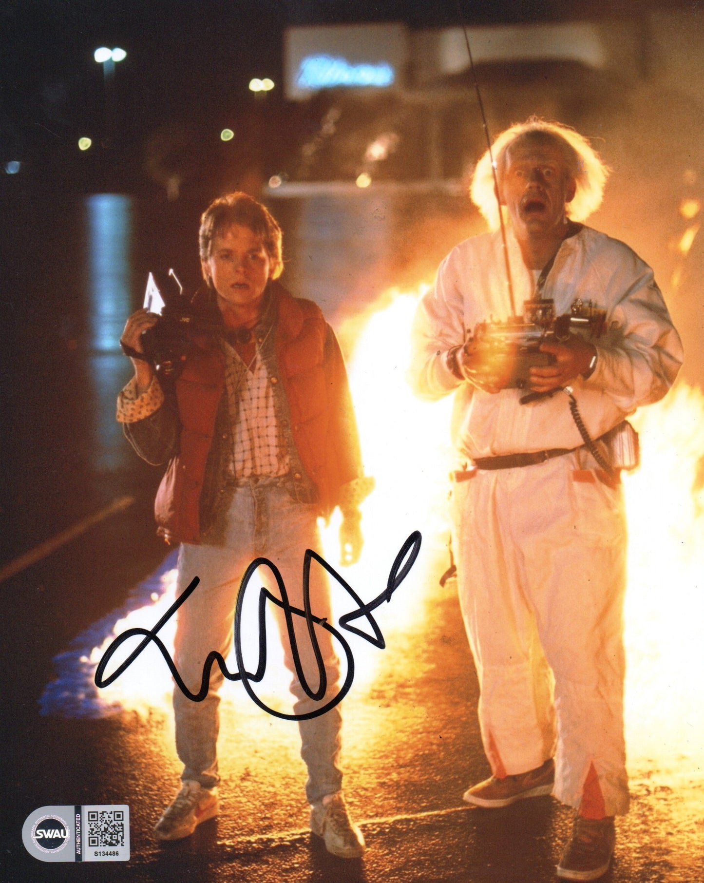 Michael J Fox Signed Back to the Future Signed Photo (9) also SWAU