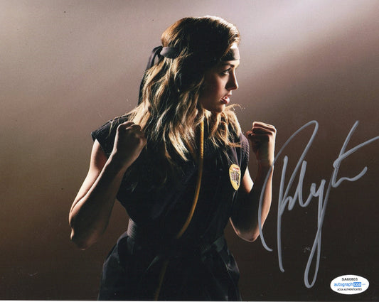 PEYTON LIST SIGNED SEXY COBRA KAI 10X8 PHOTO ALSO ACOA
