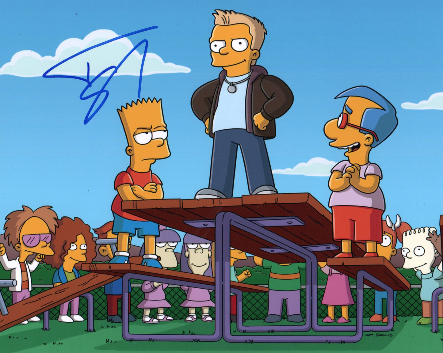 TOPHER GRACE SIGNED THE SIMPSONS 8X10 PHOTO (1)